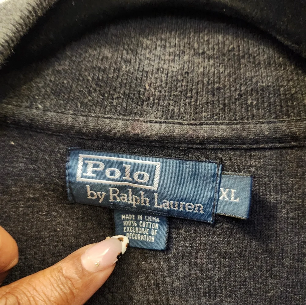 Ralph Lauren Dark Gray  3/4 Zip-Up Sweater